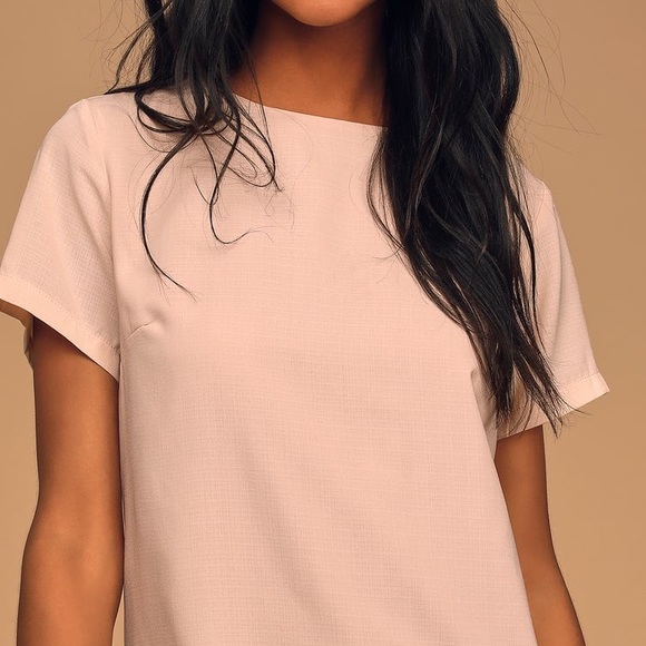 NWT Lulu’s Shift and Shout Shift Dress, Blush Pink - Picture 5 of 8